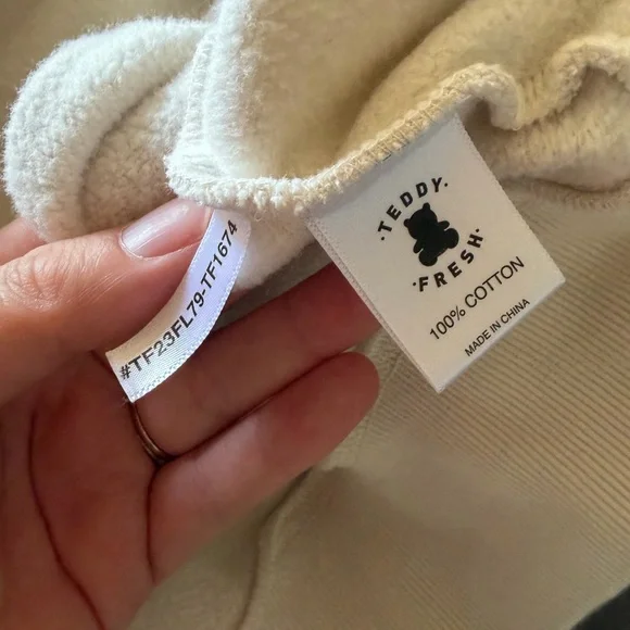 Teddy Fresh Hoodie Oyster Classic Bear Ear Hoodie size XL EUC - Picture 13 of 14